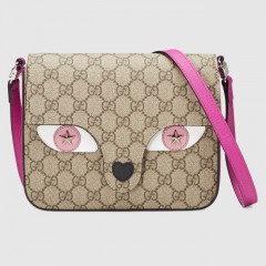 GUCCI Children's GG Supreme cat messenger